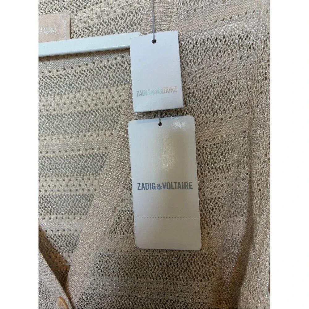 New Zadig & Voltaire Beige Crochet Knit Dress or Cover up